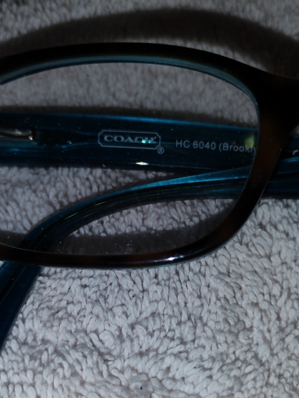 Coach Men’s Teal Transparent Eyeglass Frames